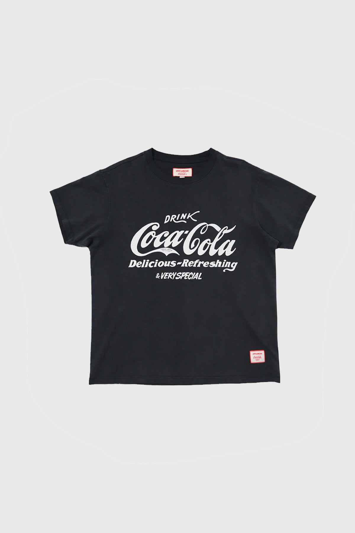 Washed Black Classic Coke Logo Tee