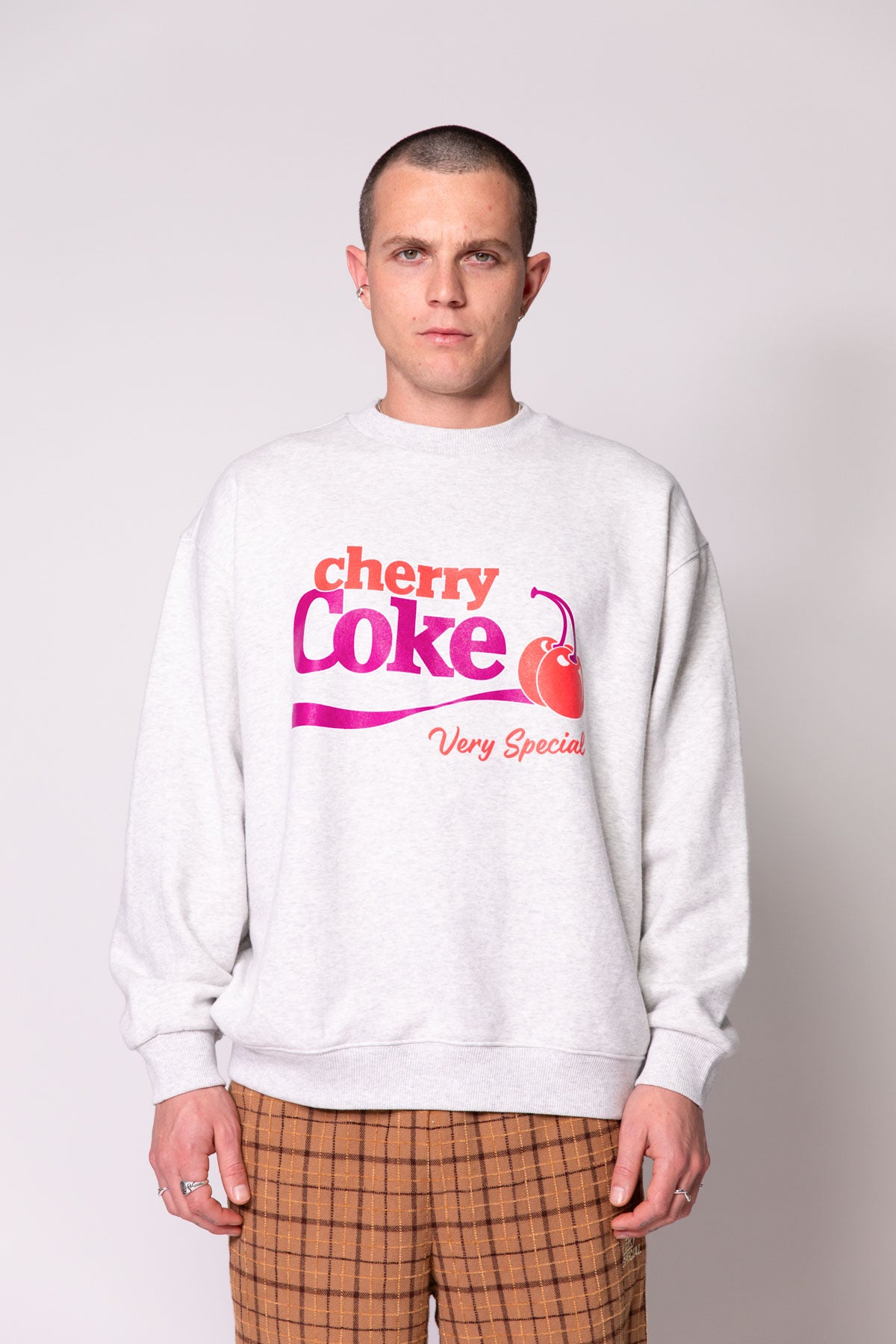 Grey Marle Cherry Coke Classic Crew