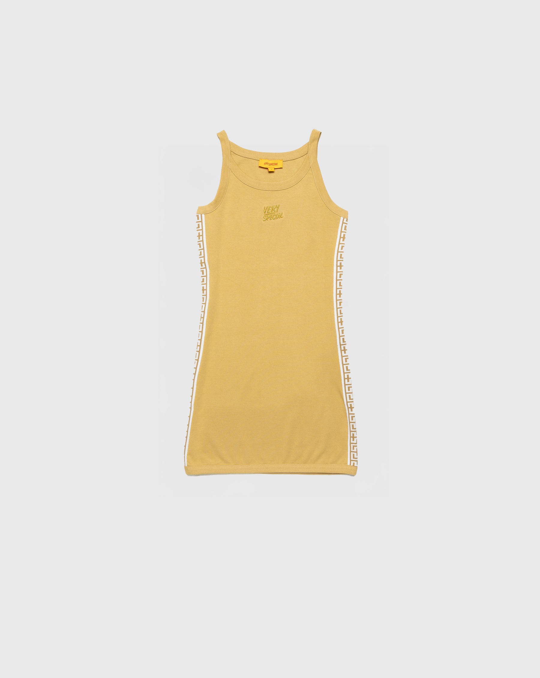 Sand "Geo" Mini Dress
