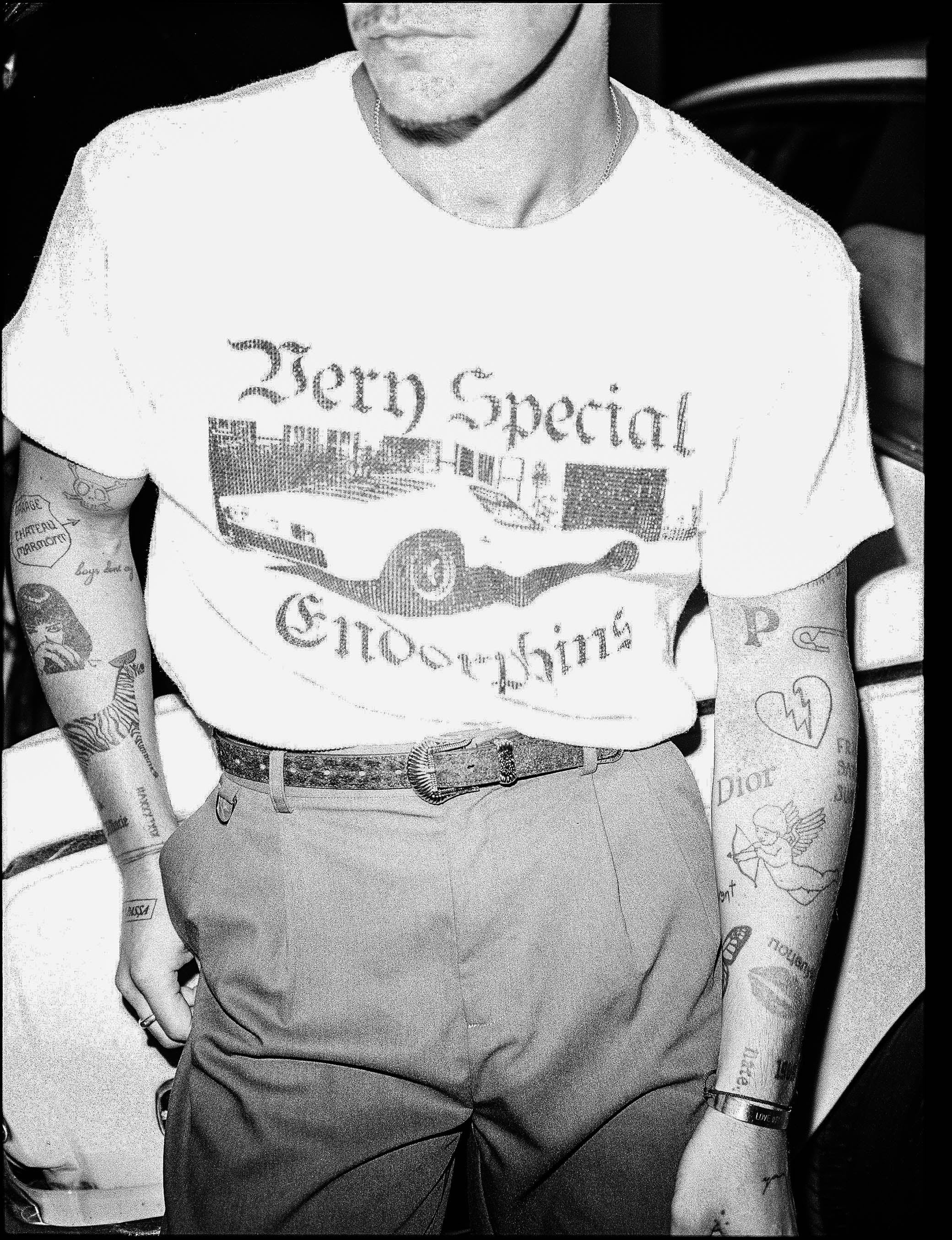 White Endorphins Waffle Tee
