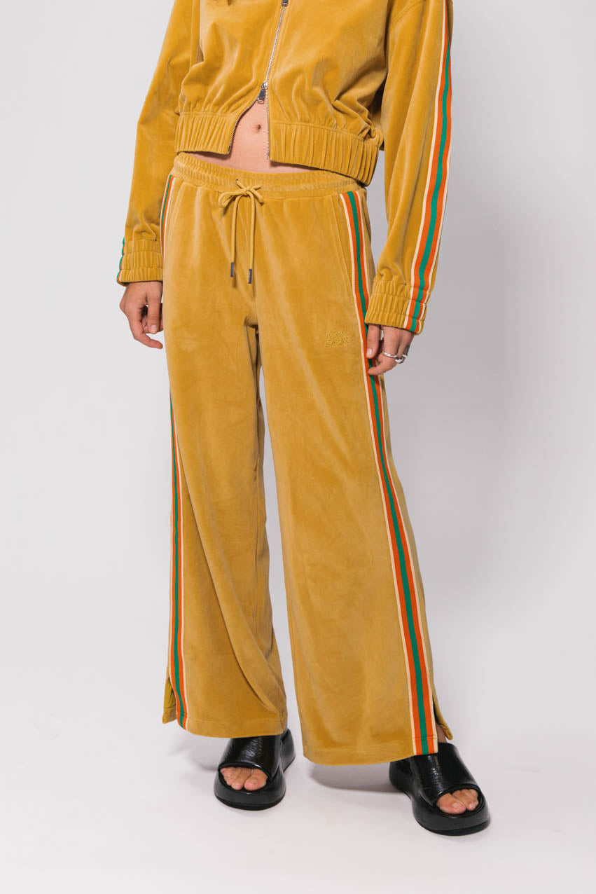 Clay Velour Wide Pants
