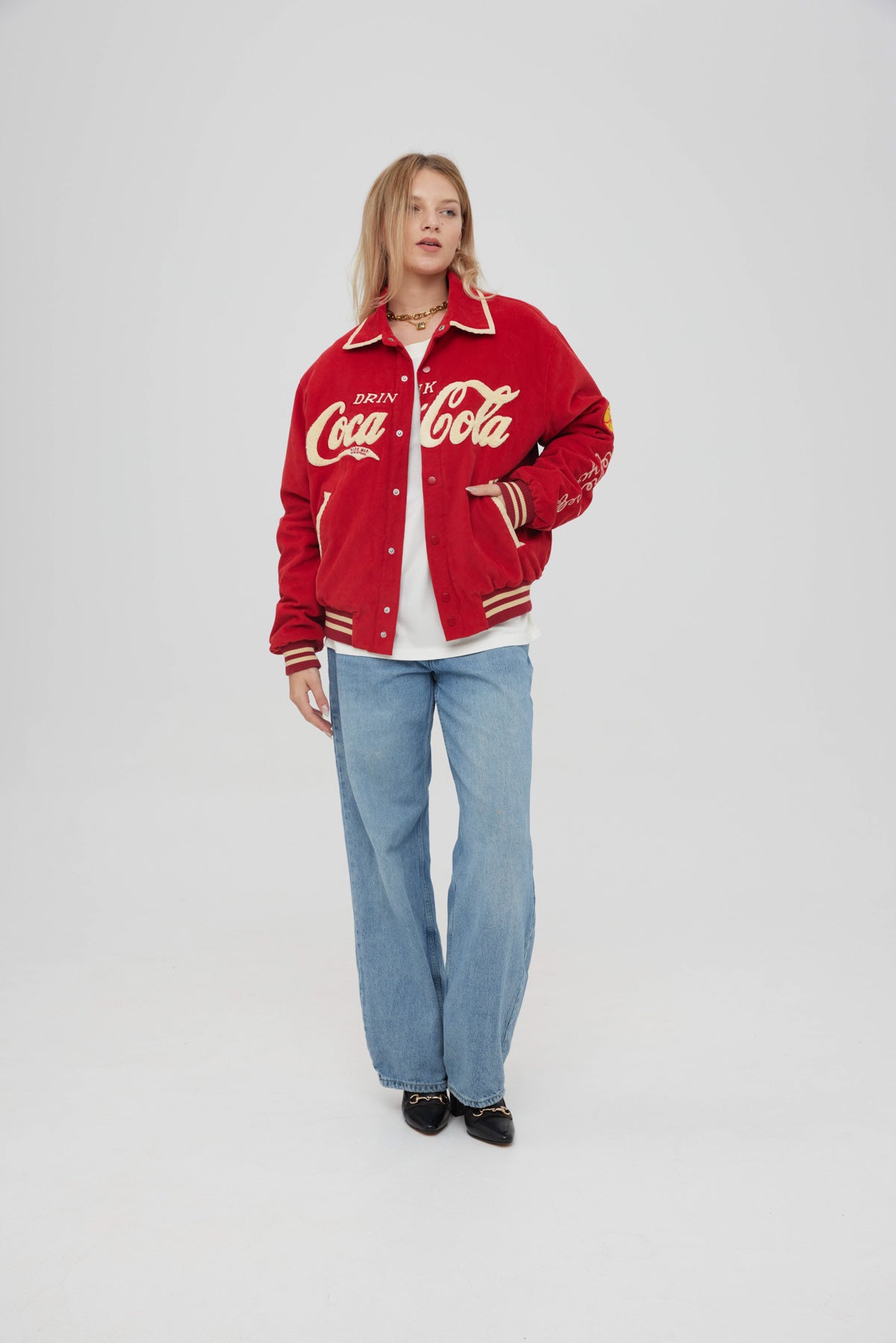 Classic Coke Cord Varsity Jacket