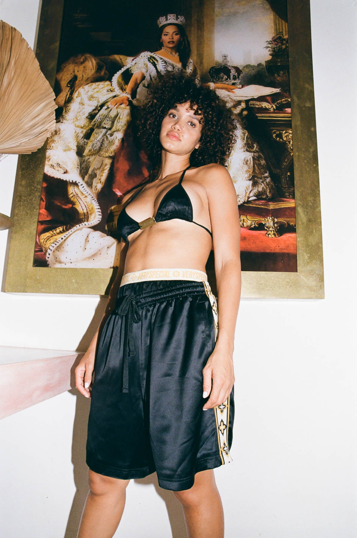 Black Satin Boxer Shorts