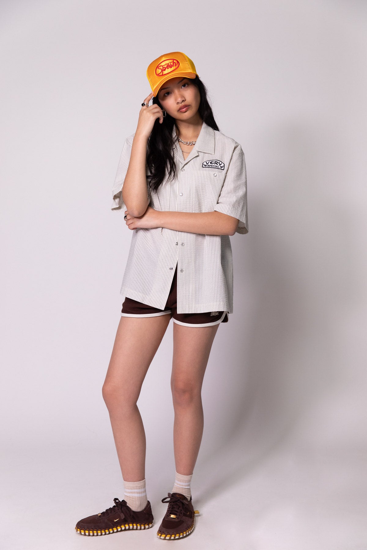 Wheat Seersucker Work Shirt