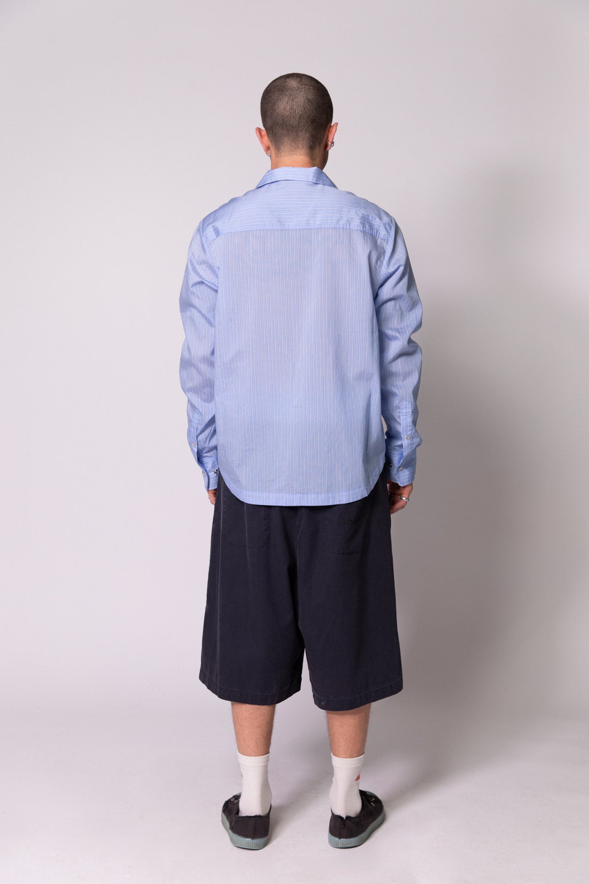 Blue Stripe LS Work Shirt