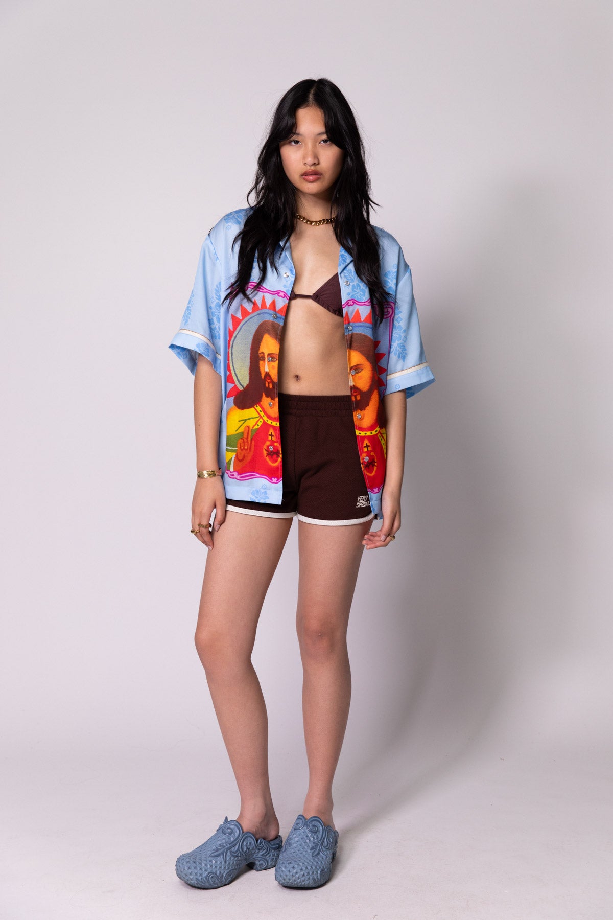 Blue Saving Grace Resort Shirt