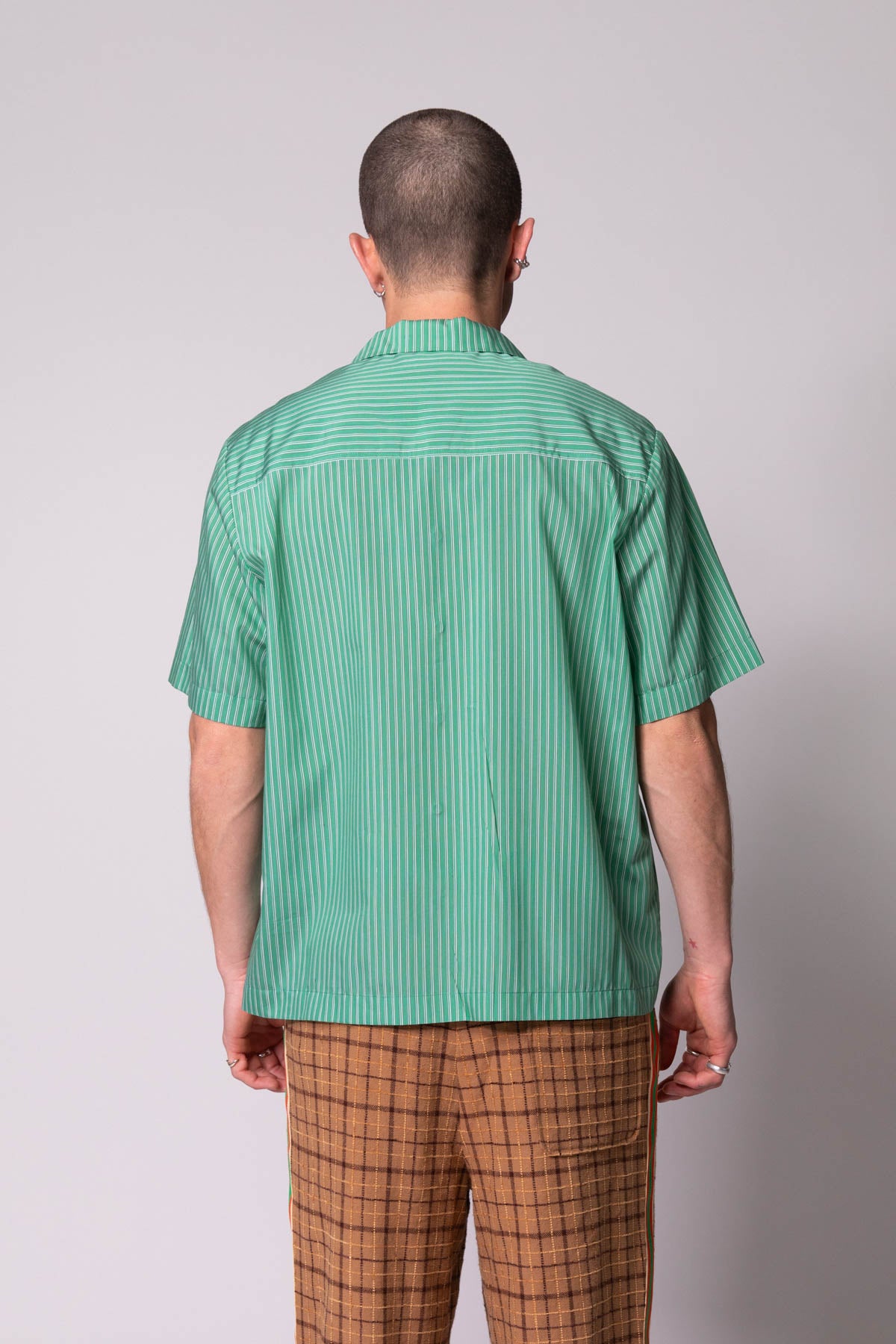 Green Stripe Work Shirt