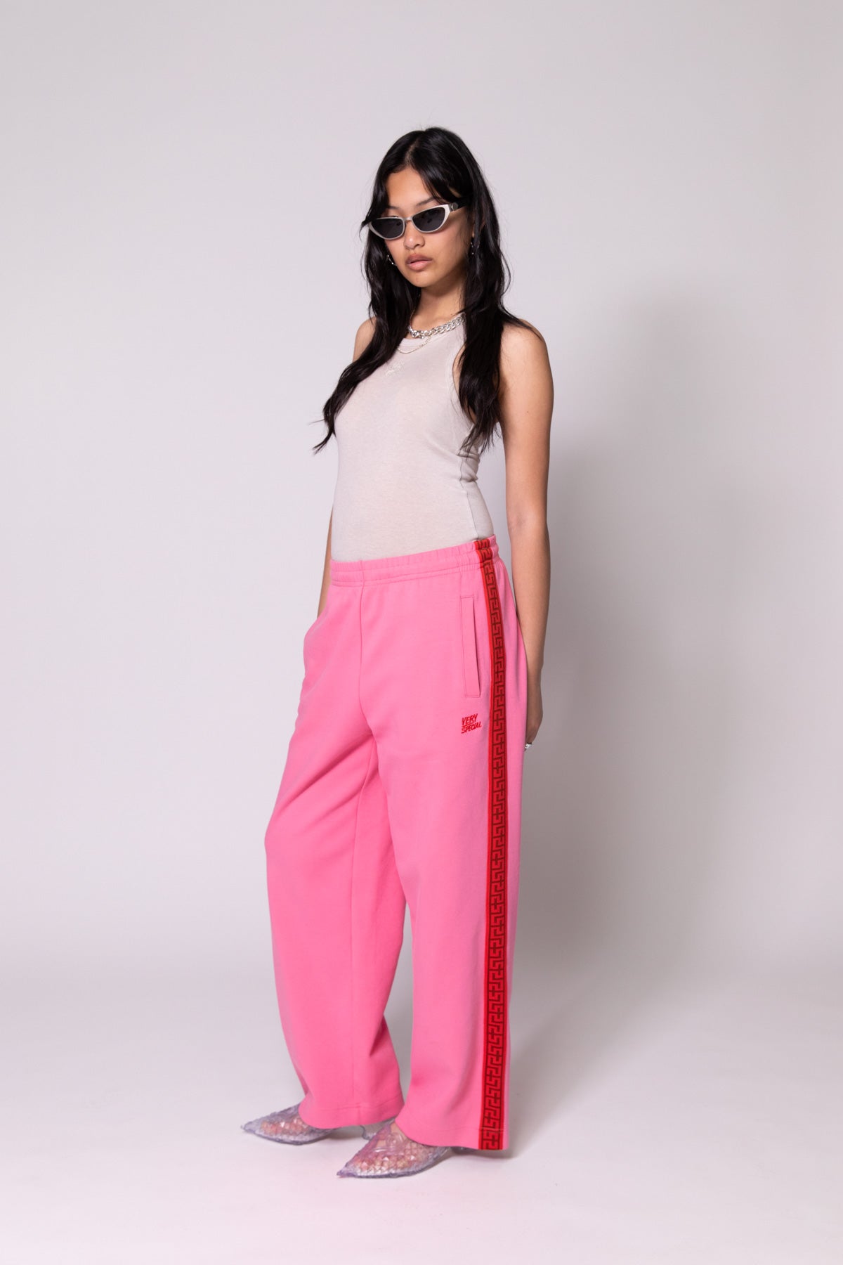 Pink Geo Track Pants