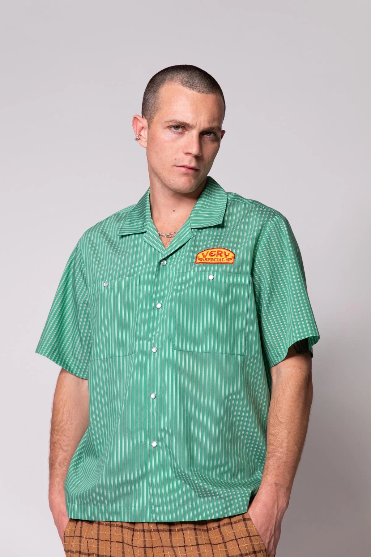 Stripe Shirt & Boxer Short Set