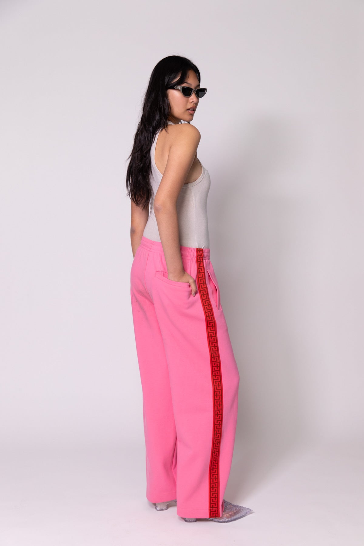 Pink Geo Track Pants
