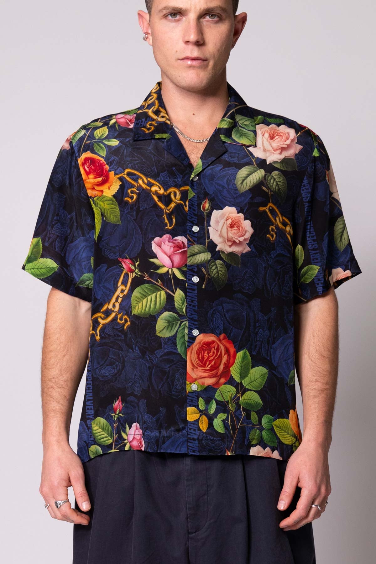 Chains and Roses Silk Resort Shirt