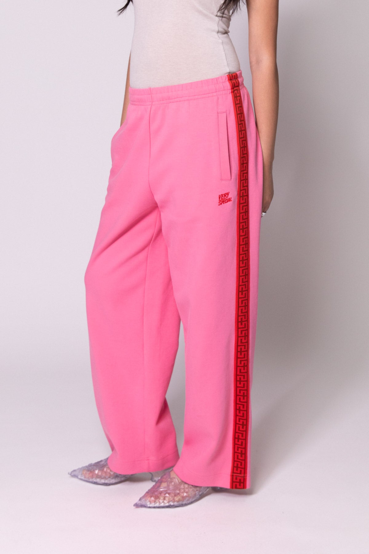 Pink Geo Track Pants