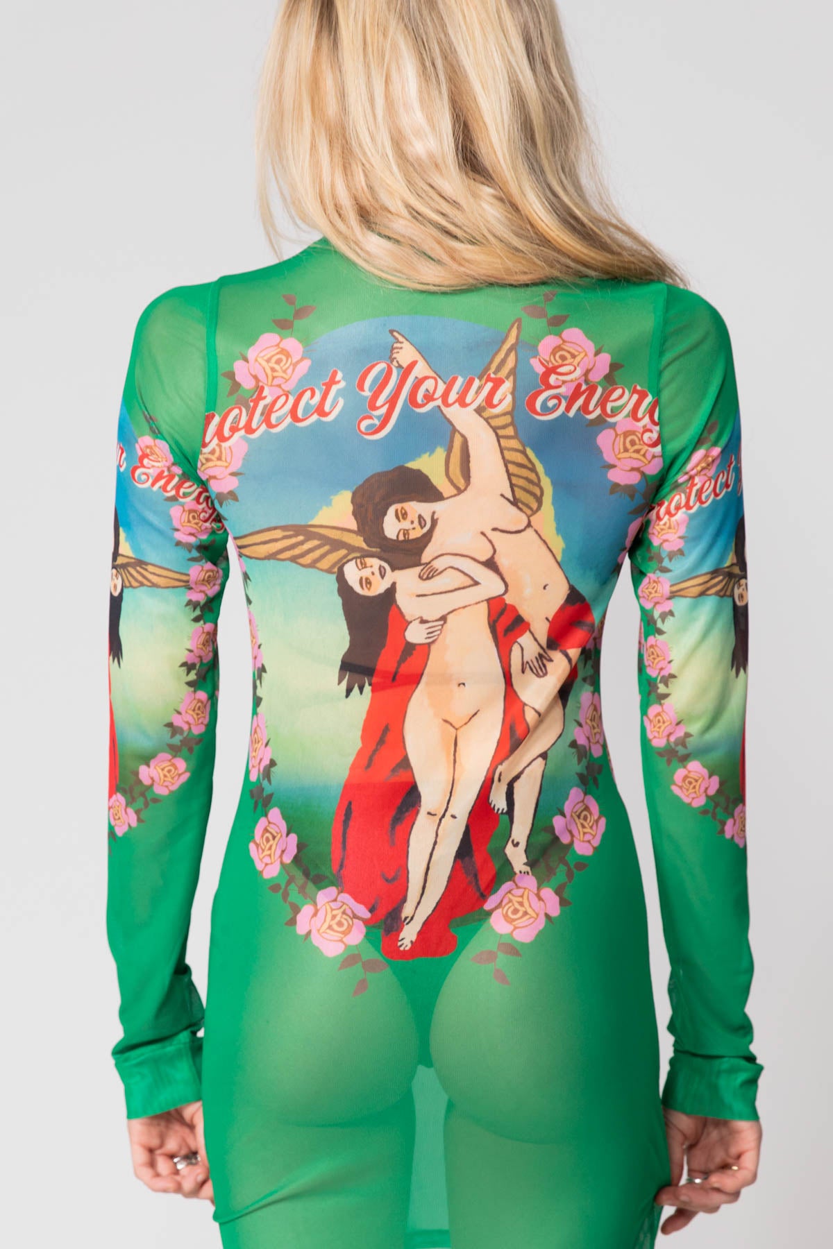 Guardian Angels Mesh Mini Dress