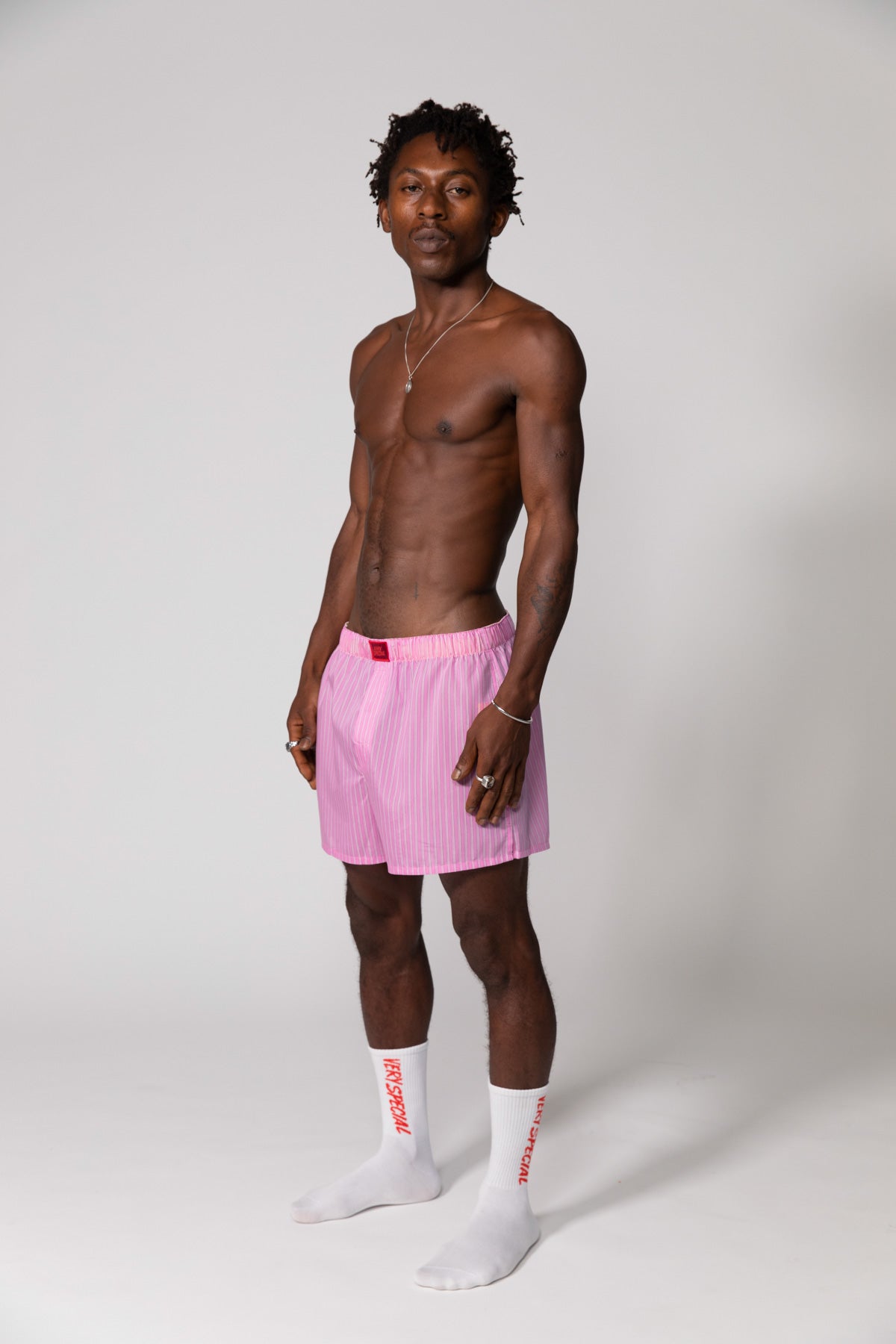 Pink Stripe Boxer Shorts