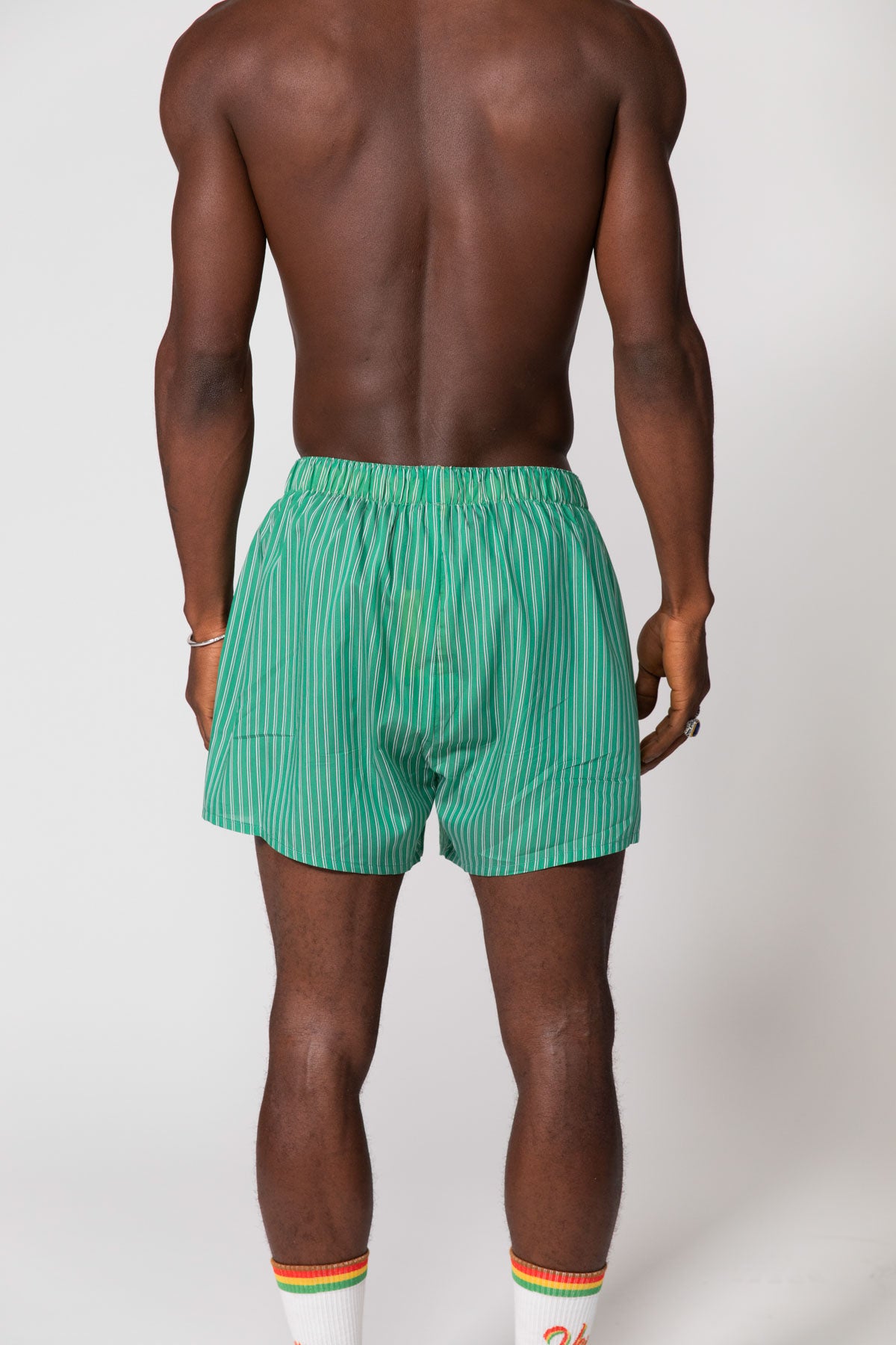 Green Stripe Boxer Shorts