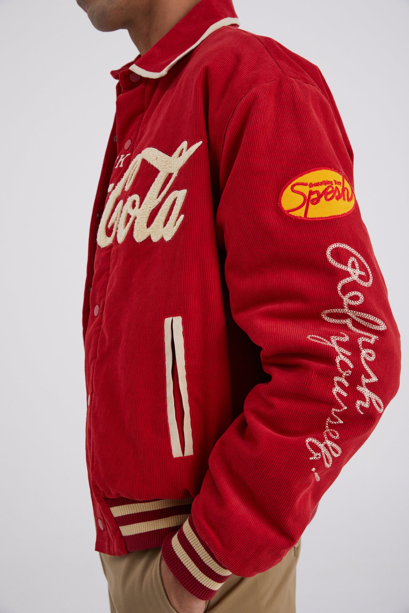 Classic Coke Cord Varsity Jacket