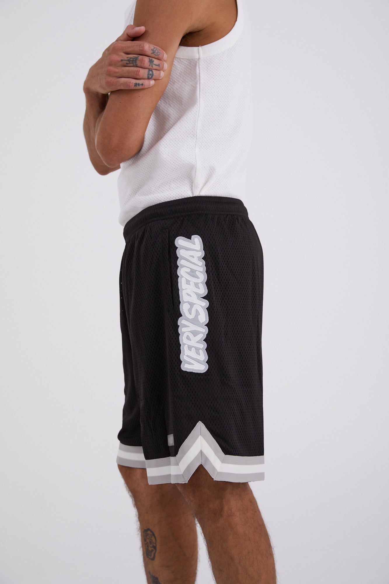 Black Side Script Bball short