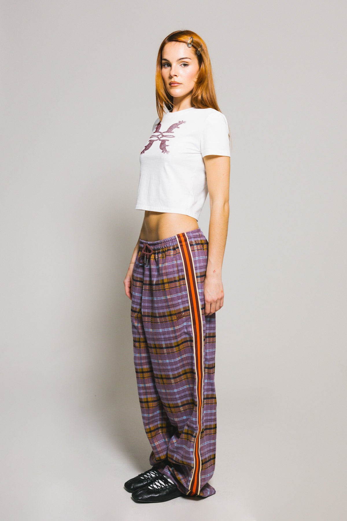Plum Plaid Baggy Vacay Pant
