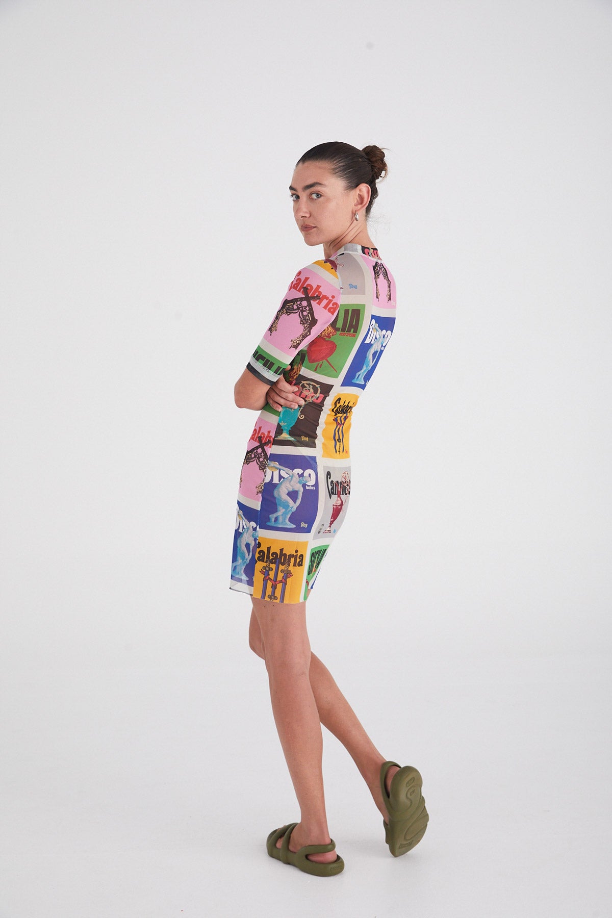 "MSG Tile" Mesh Mini Dress