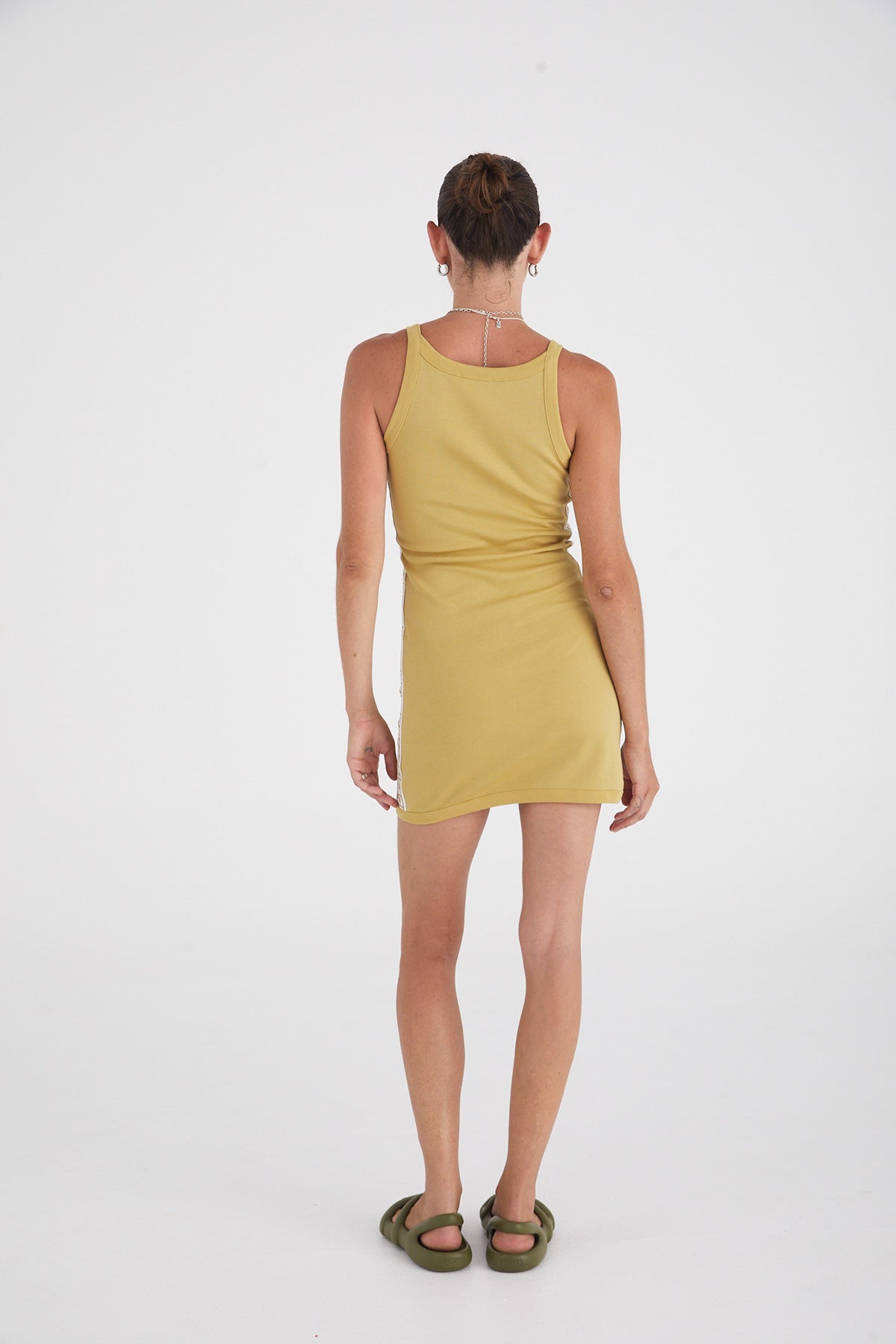 Sand "Geo" Mini Dress