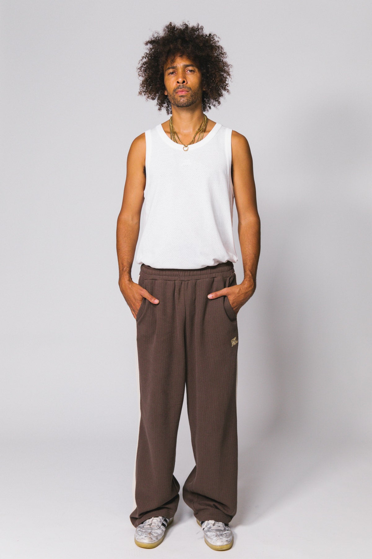 Chocolate Knitted Baggy Pants