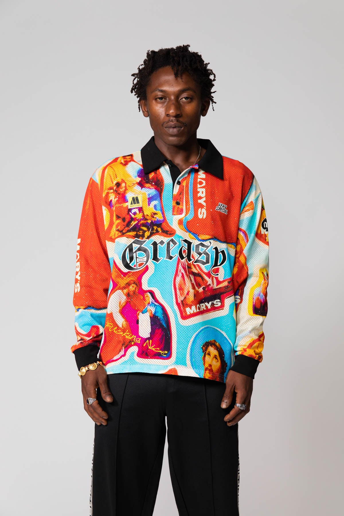 Holy Holy Mesh LS Polo