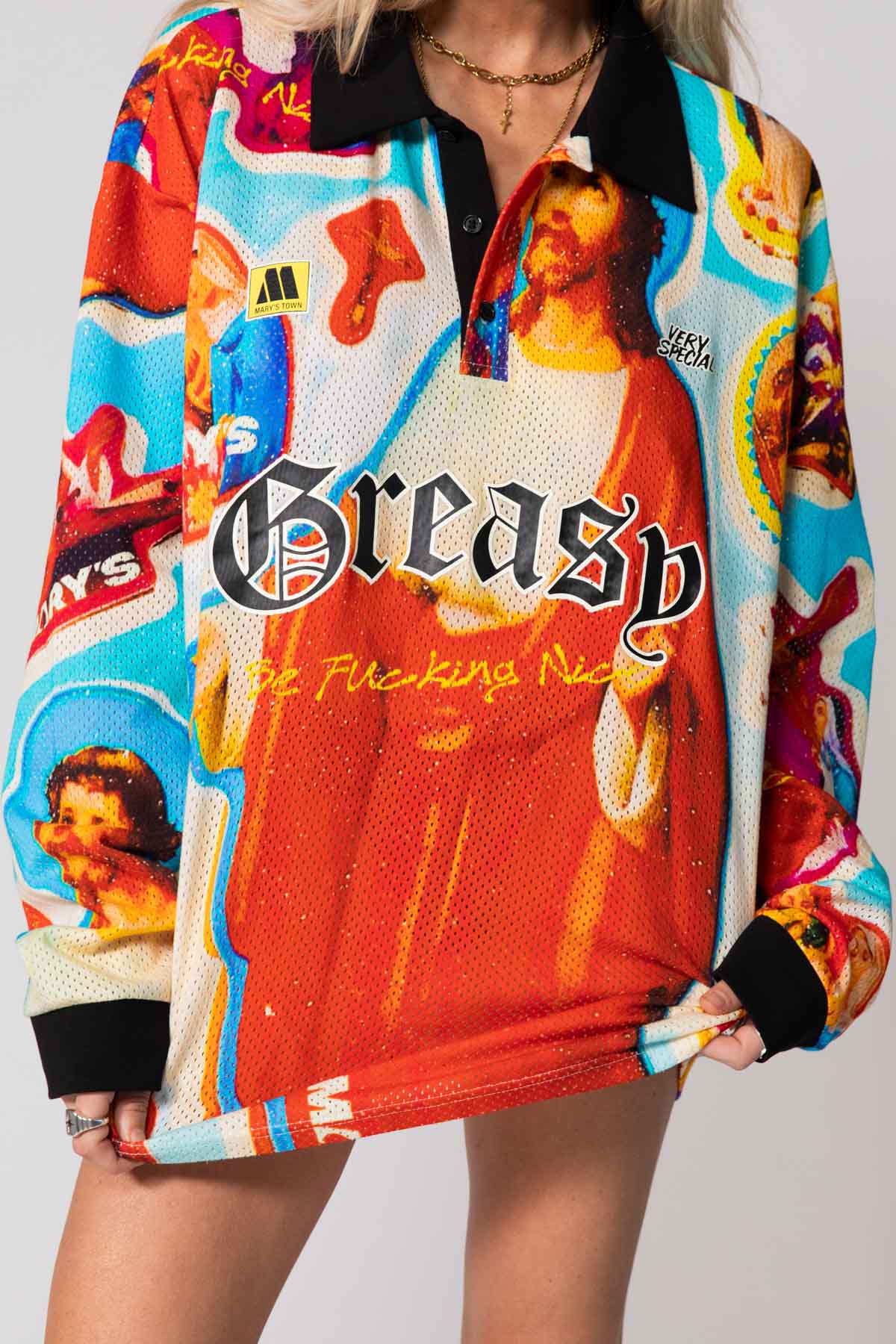 Holy Holy Mesh LS Polo