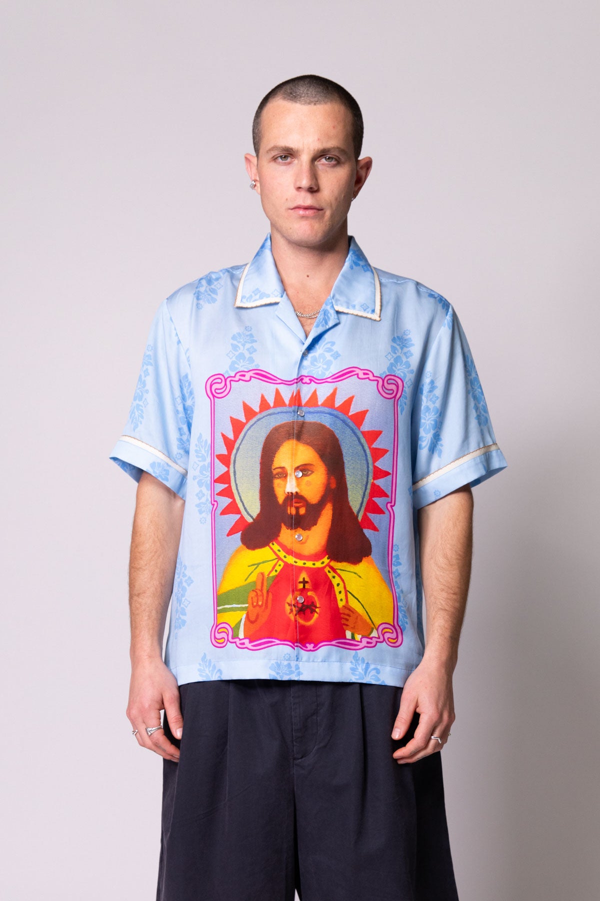 Blue Saving Grace Resort Shirt