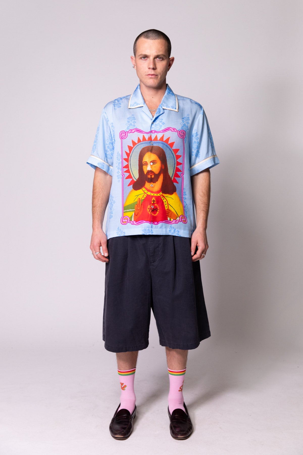 Blue Saving Grace Resort Shirt