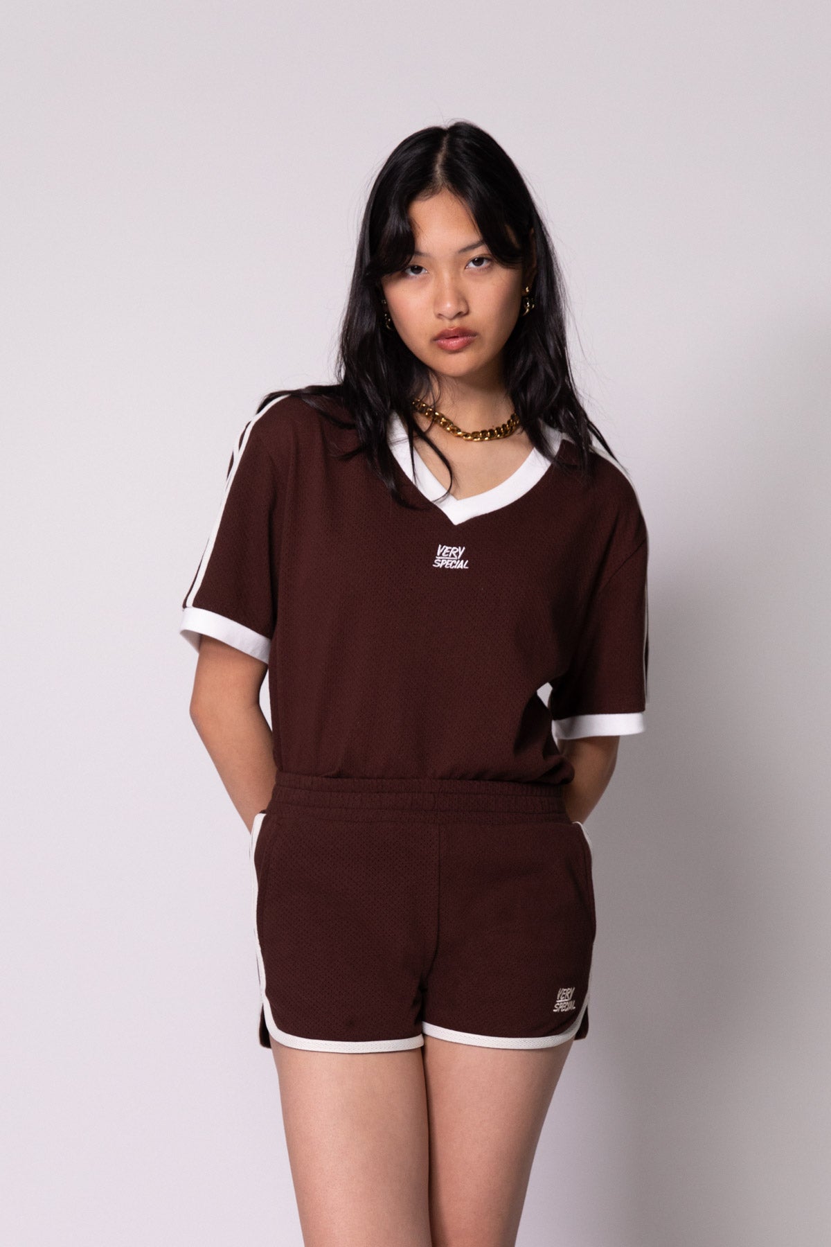 Mocha Classic Scallop Shorts