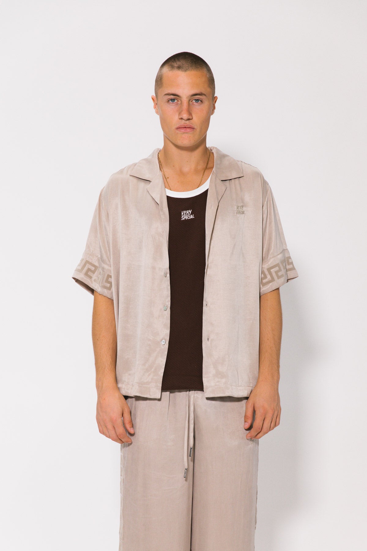 Stone Panel Geo Resort Shirt