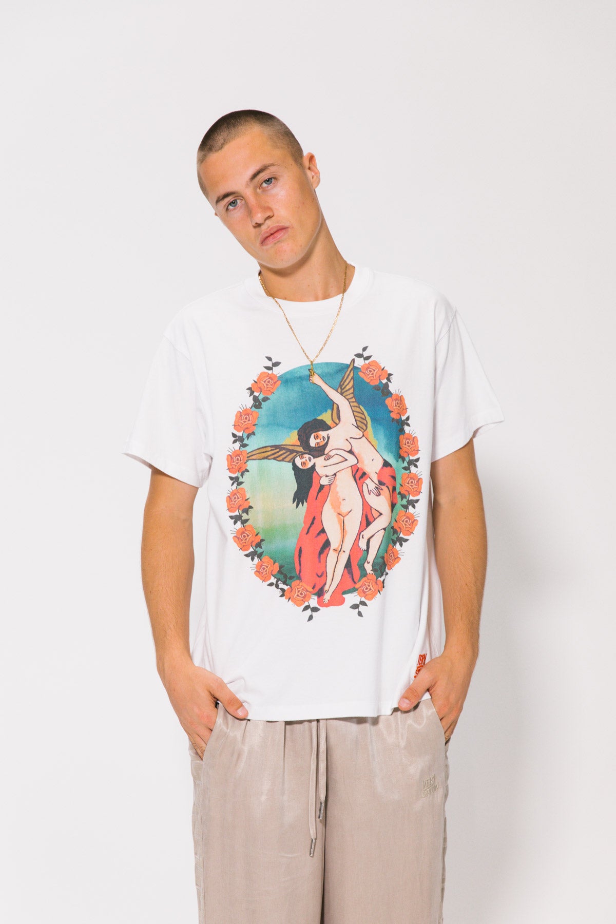 Vintage White Guardian Angel Boxy Tee