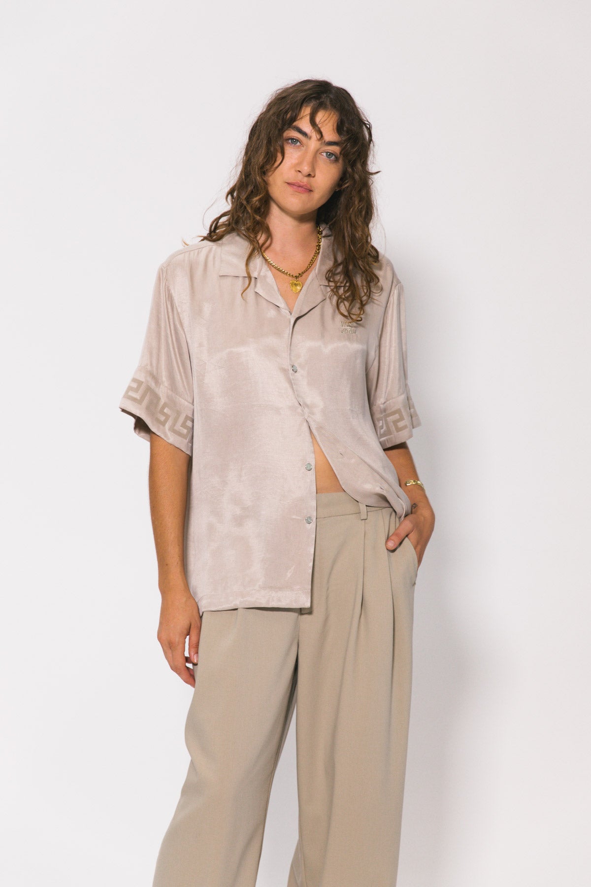 Stone Panel Geo Resort Shirt
