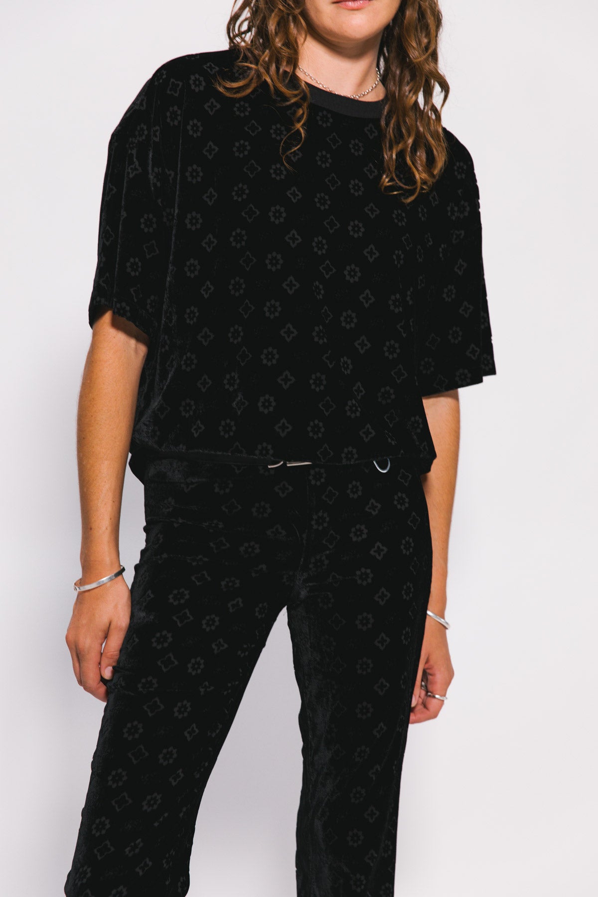 Black Velour Rave Tee
