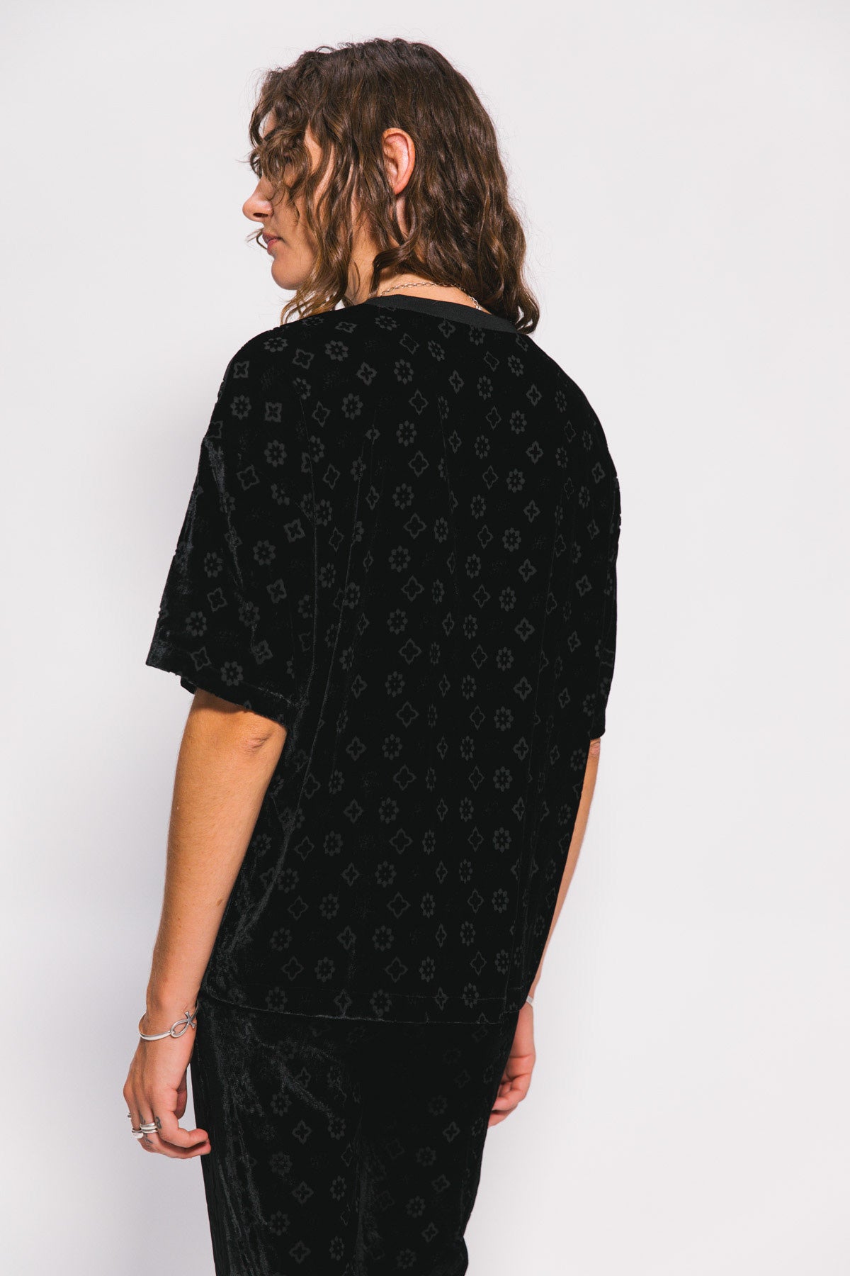 Black Velour Rave Tee