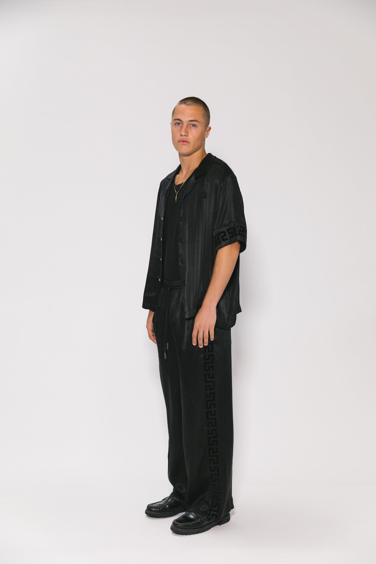Black Panel Geo Vacay Pant
