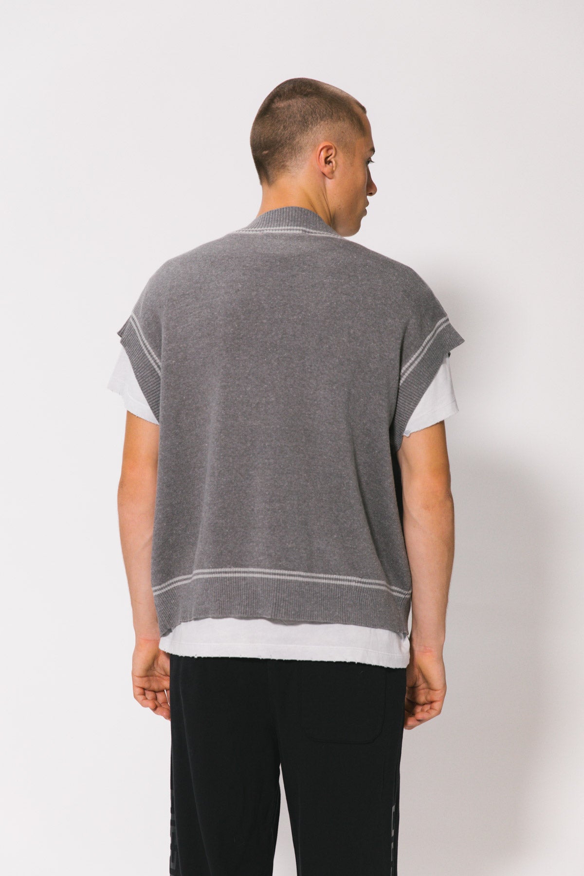 Grey Special Knitted Vest