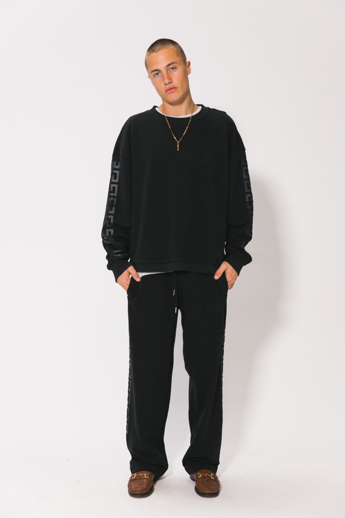 Washed Black SVS Essential Straight leg Sweat pant