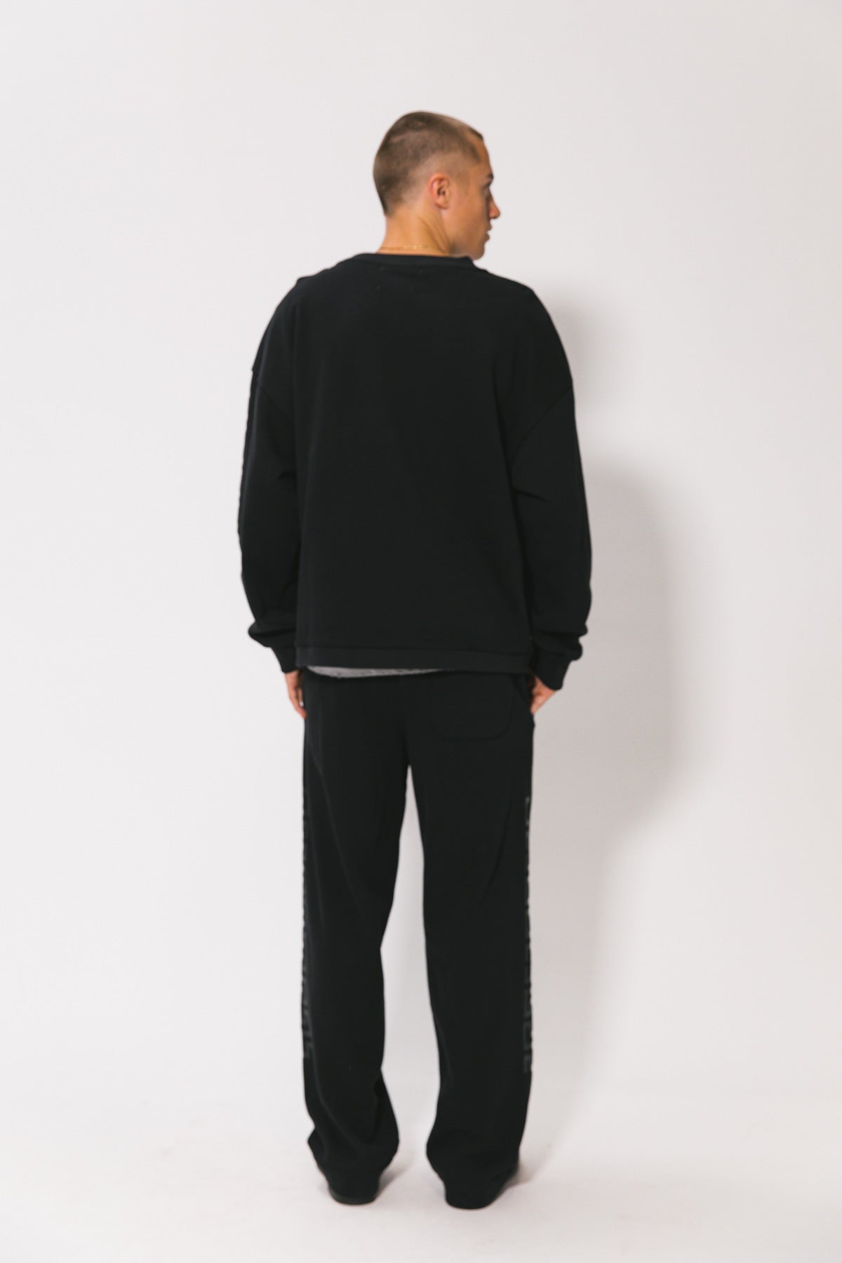Washed Black SVS Essential Straight leg Sweat pant