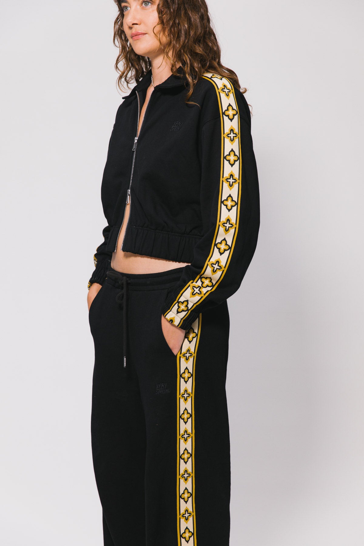 Black Diamonds Zip Jacket