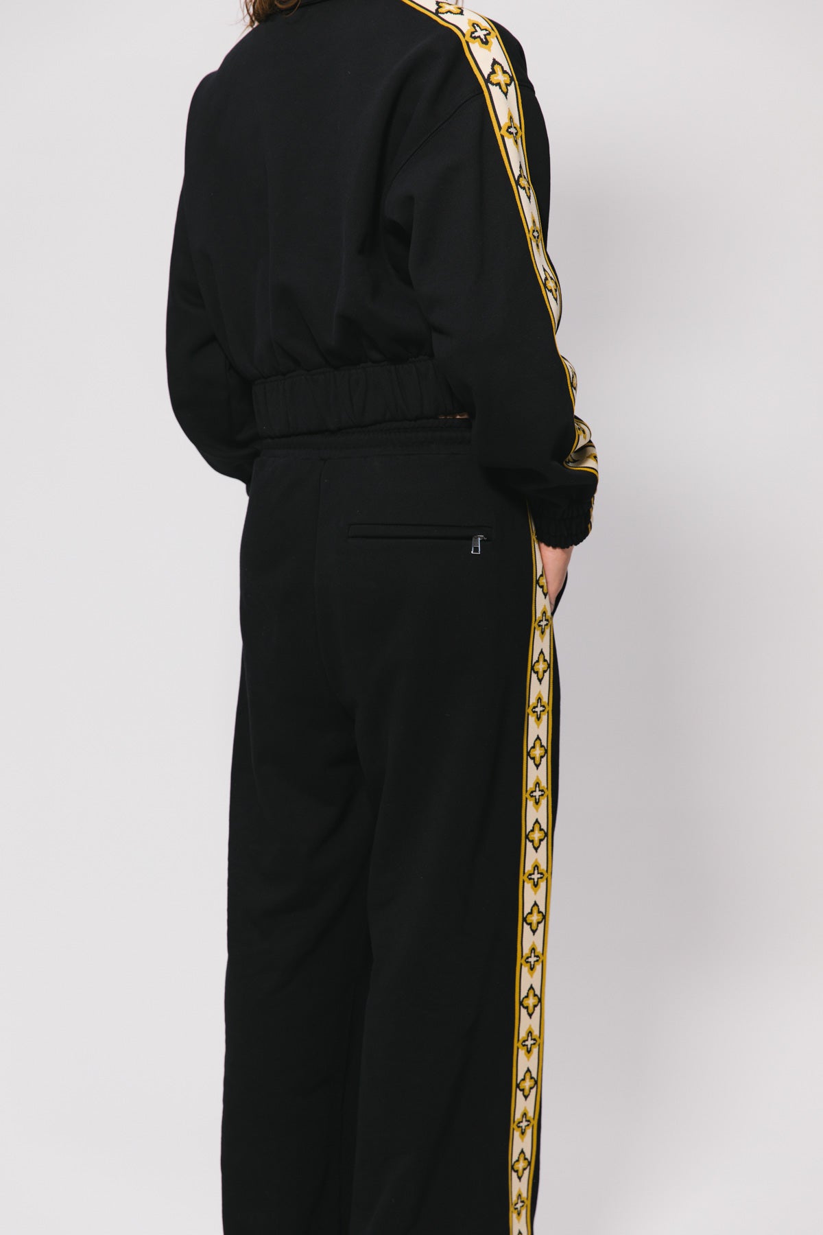 Black Diamonds Wide Leg Track Pant