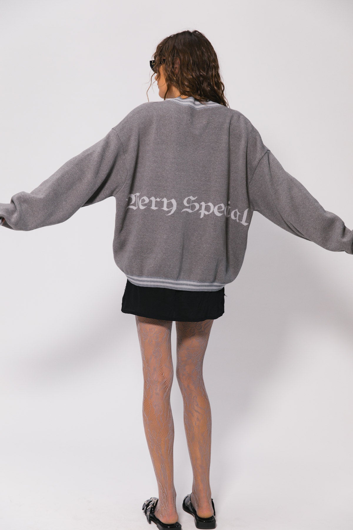 Grey Special Knitted Cardigan
