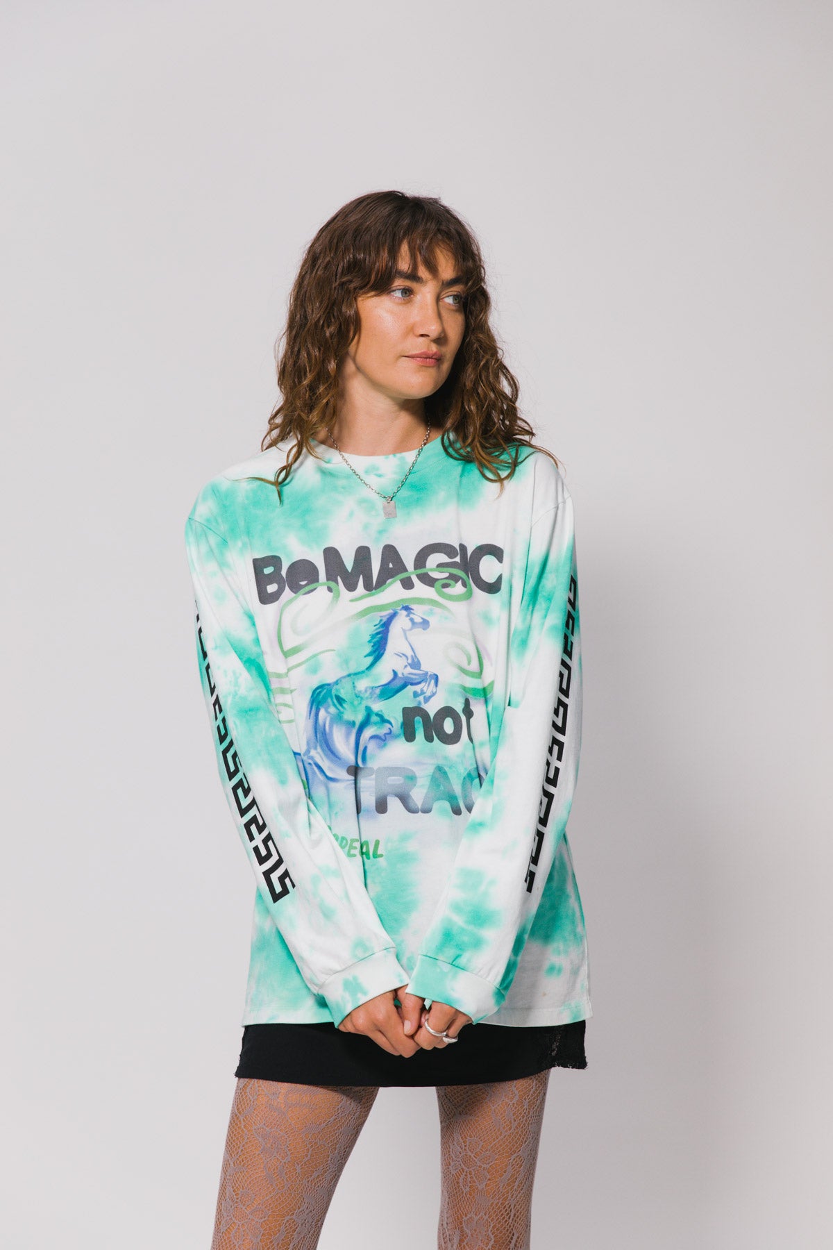 Green Be Magic Tie-Dye LS Tee