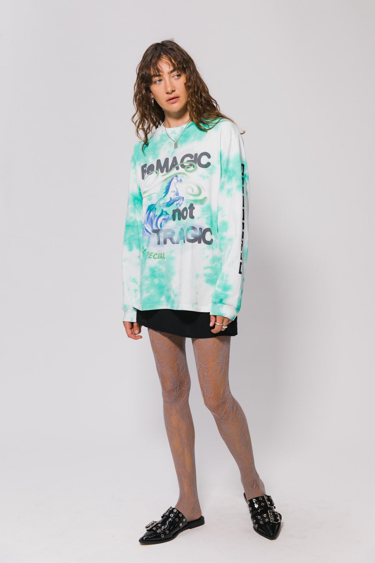 Green Be Magic Tie-Dye LS Tee