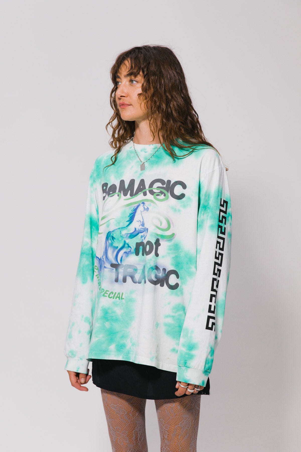 Green Be Magic Tie-Dye LS Tee