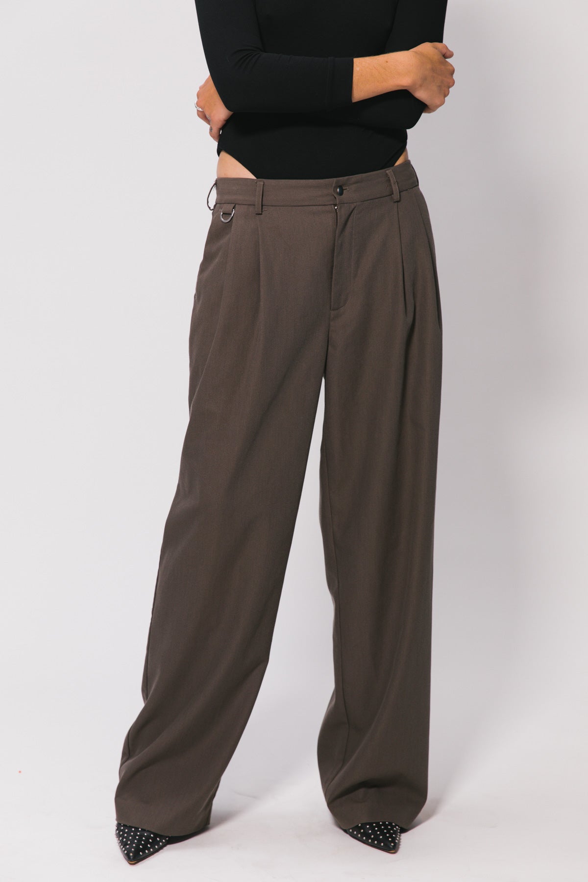 Charcoal Westwood Pleated Pant