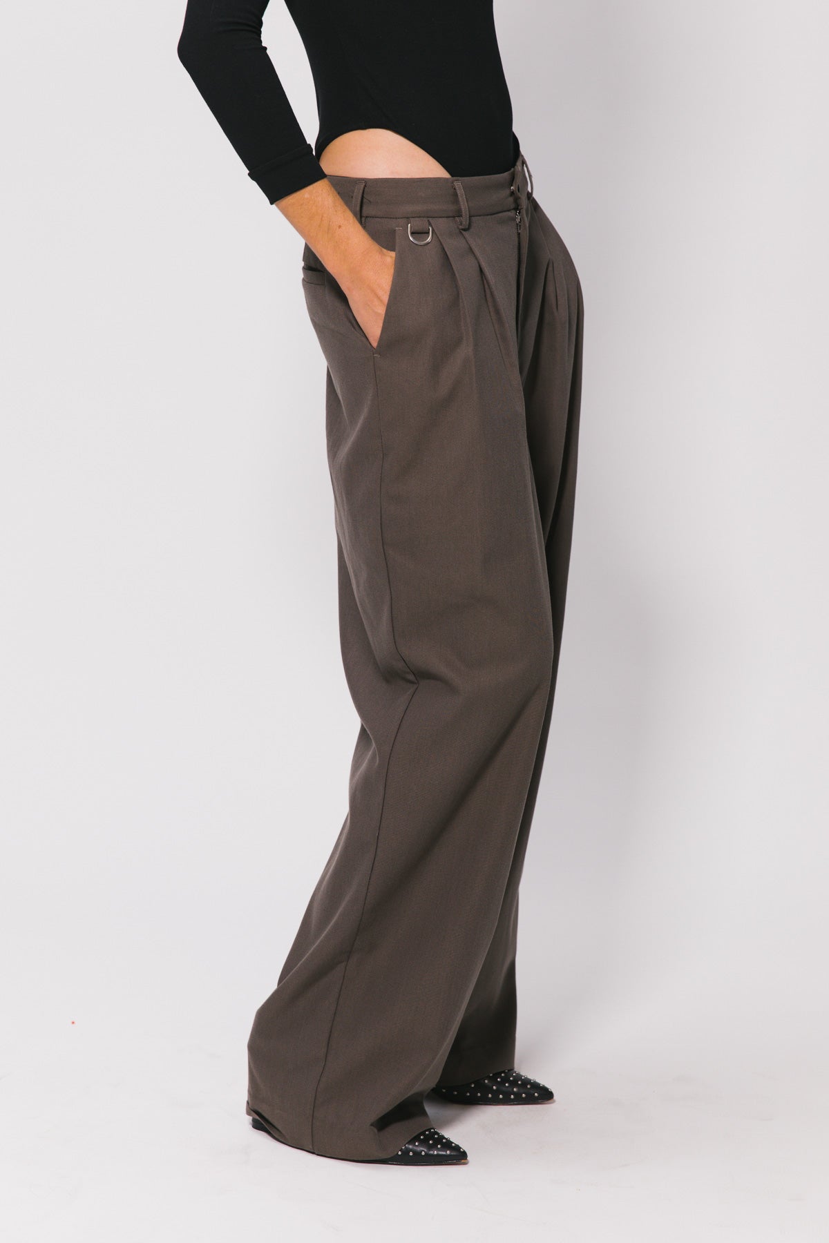 Charcoal Westwood Pleated Pant