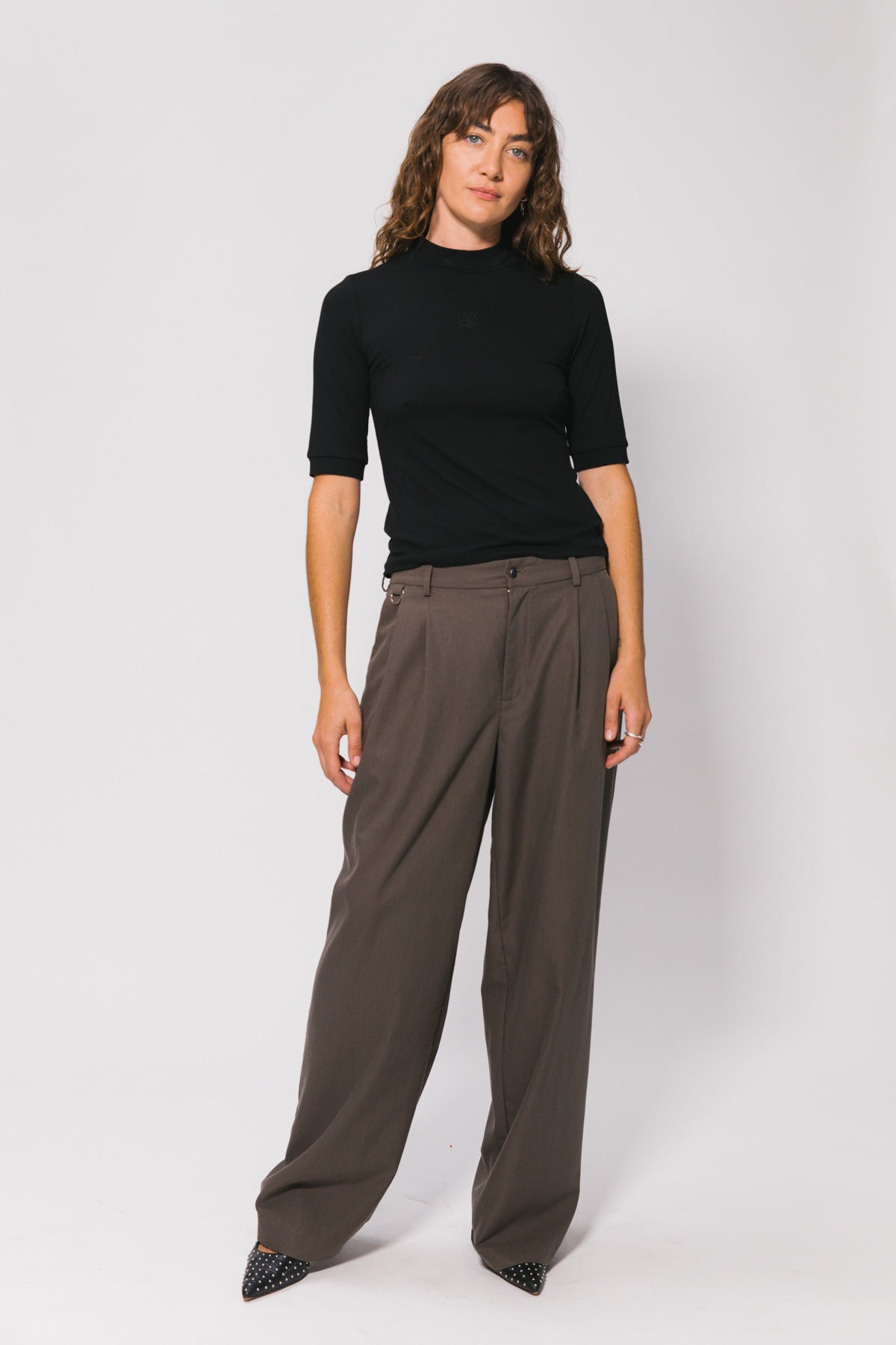 Charcoal Westwood Pleated Pant