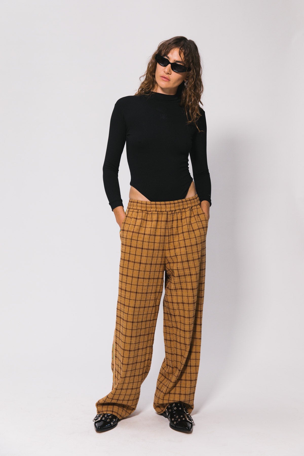 Check Baggy Track Pant