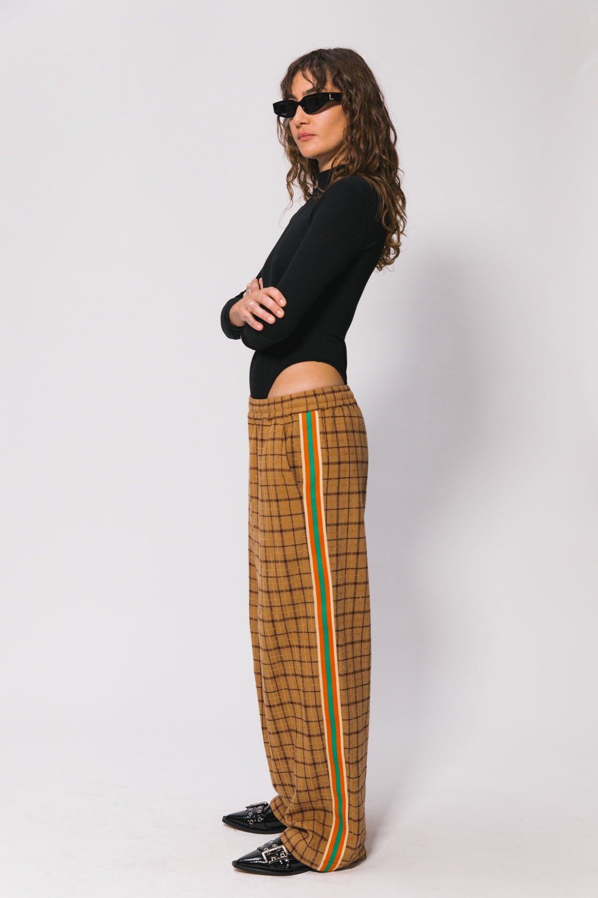 Check Baggy Track Pant